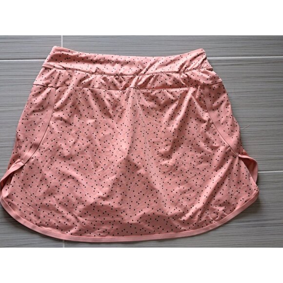 Nike Womens Large Dri-FIT Pink Peach Printed Golf Skirt Skort With Pockets - Picture 10 of 10